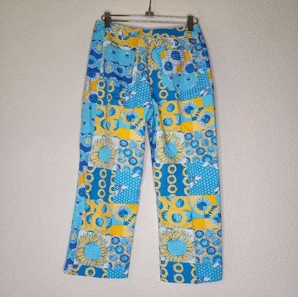 Lilly Pulitzer White Lable Sunflower Pants 2P - Picture 3 of 5